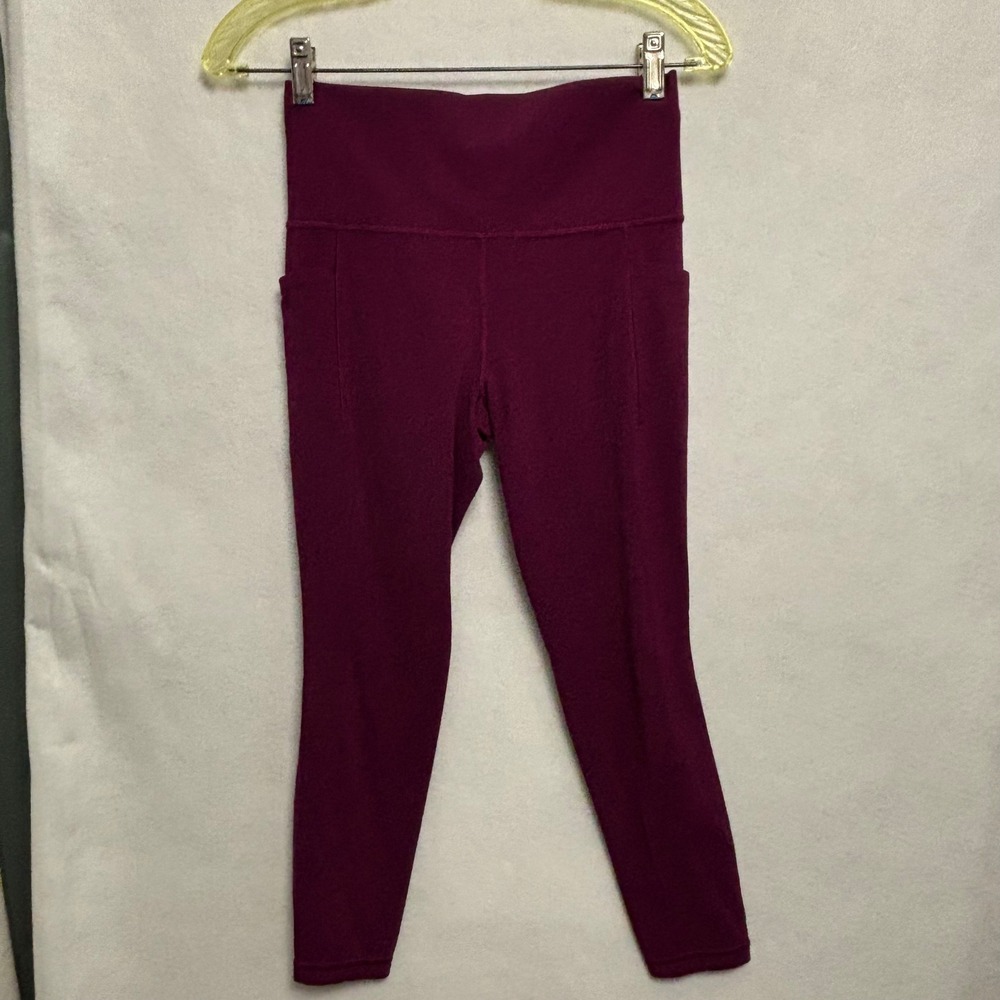 Athleta Salutation 7/8 Tight Powervita Berry Purple High Rise Leggings Small